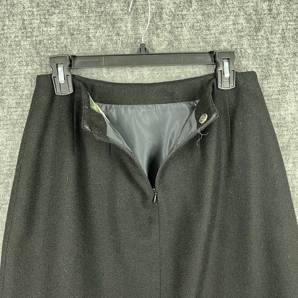 Harve Benard Skirt 8 Wool Fringe Midi Office Minimalist Parisian Quiet Luxury - Picture 4 of 10